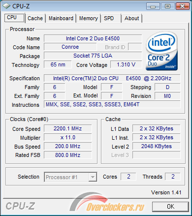 Разгон процессора Intel Core 2 Duo T4200: пошаговое руководство