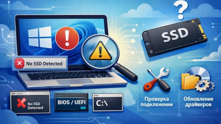 Компьютер не видит SSD или HDD: как определить неисправность накопителя и избежать потери данных
